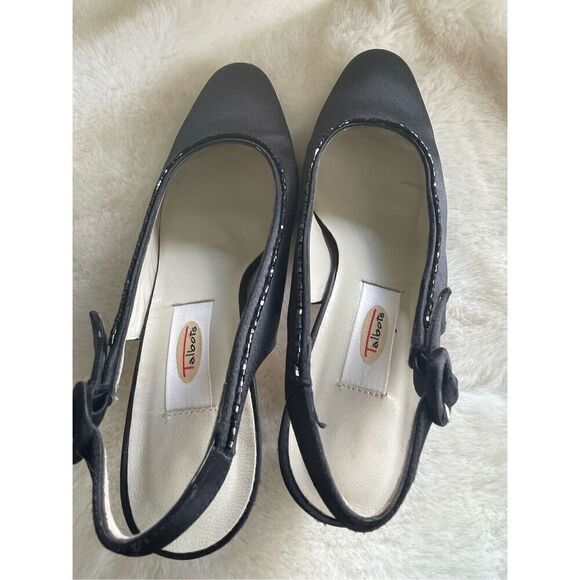 Vintage TALBOTS Satin with beads and genuine leather inside the sole Hills Pun - Picture 7 of 8